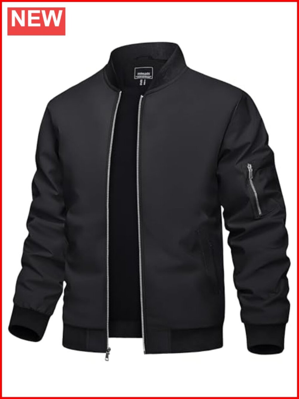 Lightweight Polyester Windbreaker Bomber Jacket with Pockets
